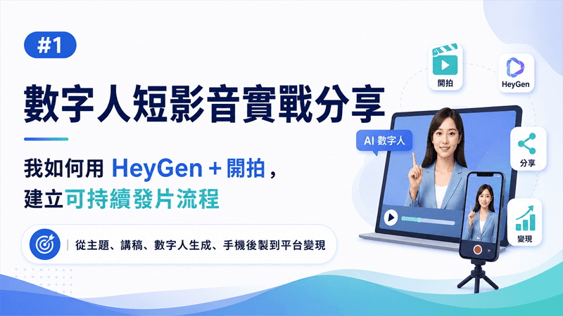 數字人短影音實戰課｜先導版預售課程